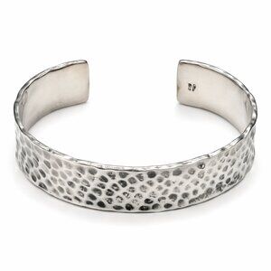 Silpada Hammered Sterling Silver Cuff Bracelet Retired B0851